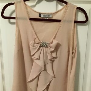 Pink Jennifer Lopez Ruffle Blouse